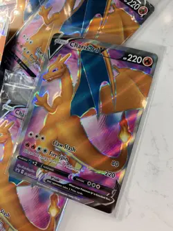 Pokemon Champions Path Charizard V SWSH050 Promo Full Art Pokemon PSA Wrapped - Image 4