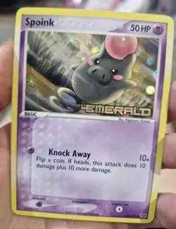 Spoink Emerald 65/106 Reverse Holo Stamped Pokemon TCG Rare Card - Image 1