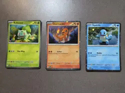 Pokemon TCG 151 Poster Promo Bulbasaur SVP 046 Charmander SVP047 Squirtle SVP048 - Image 1