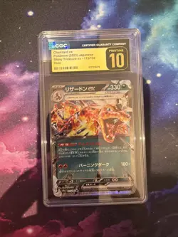 CGC PRISTINE 10 Charizard Ex 115/190 SV4a 2023 Pokemon Shiny Treasure Ex JP - Image 1