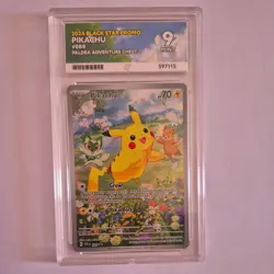 Pokemon TCG Pikachu SVP088 Black Star Promo Card Paldea Adventure Chest Ace 9 - Image 1