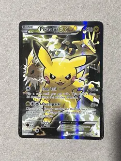 2016 Pikachu EX XY124 Black Star Promo Holo Pokemon TCG - Image 1