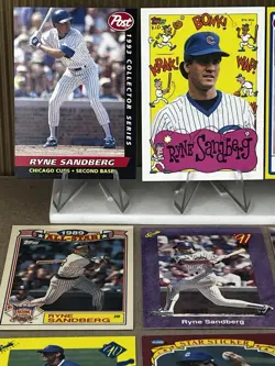 Ryne Sandberg Oddball Cards 1980s 1990s Baseball Card Lot Chicago Cubs HOF - Image 5