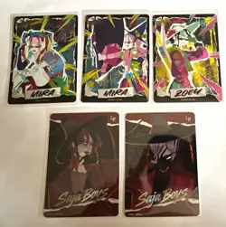 KAYOU KPop Demon Hunters Trading Cards 5-Card Lot NM condition. - Image 1
