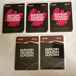 KAYOU KPop Demon Hunters Trading Cards 5-Card Lot NM condition. - Image 2