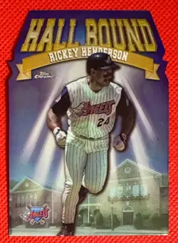 Rickey Henderson 1998 Topps Chrome Hall Bound Die Cut Insert Card #HB8 - MINT - Image 1