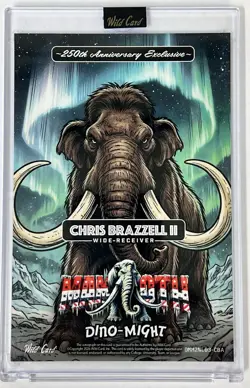 2026 Wild Card Americas 250th Anniversary Mammoth Jumbo 1/1 Auto Chris Brazzell - Image 2