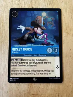 Mickey Mouse 8/P1 En 1 Foil Disney Lorcana TCG Card Mint Condition First Edition - Image 1