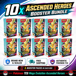 Pokemon Ascended Heroes Booster Bundle x10 ✅ BRAND NEW SEALED ✅ - Image 1