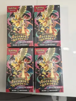 HEAVY 153g Pokemon TCG Ascended Heroes Booster Bundle x4 New & Sealed - Image 1