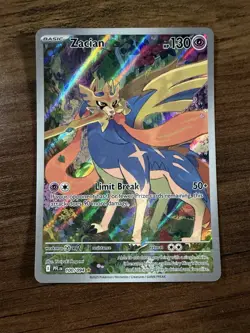 Pokemon TCG Zacian Phantasmal Flames IR 100/094 Holo English NM - Image 1