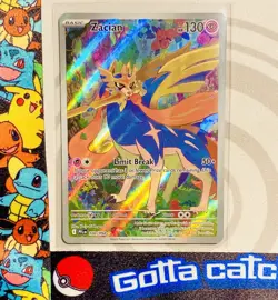 Pokemon 2025 Zacian 100/094 Phantasmal Flames Illustration Rare Holo Pack Fresh - Image 1