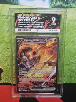 Pokemon TCG Team Rocket's Moltres EX 229/182 Destined Rivals Sir ACE 9 MINT - Image 1