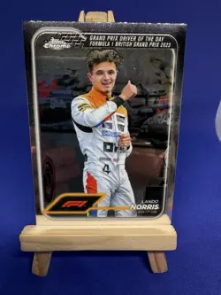 2024 Topps Chrome F1 Lando Norris #168 Driver Of The Day British GP McLaren EX - Image 1