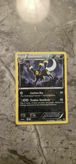 Pokemon TCG Dark Explorers Umbreon Card 61/108 Reverse Holo NM - Image 1