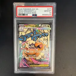 Pokemon Company Mega Dragonite ex 271/217 Mega Attack Rare Holo English PSA - Image 1