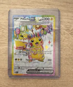Pikachu Ex EX 219/191 SV08 Surging Sparks Full Art Holo Ultra Rare 200HP - Image 1