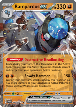 Rampardos ex 45/84 Pitch Black Pokemon TCG Holo NM Cond UK qwerty - Image 3