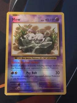 Pokemon Mew TCG Evolutions Reverse Holo Rare Card 53/108 Mint Condition - Image 1