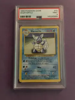 Wartortle PSA 9 Mint-Base Set 1999 Unlimited Pokemon Card-Graded-42/102 - Image 1