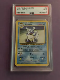 Wartortle PSA 9 Mint-Base Set 1999 Unlimited Pokemon Card-Graded-42/102 - Image 1