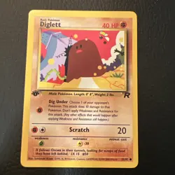 1st Edition Diglett Vintage 52/82 Team Rocket Pokemon Pack Fresh NM * - Image 1
