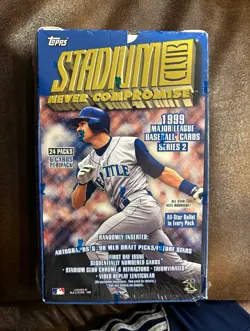 Topps 1999 Stadium Club Series 2 MLB Baseball Sealed Box 24 Packs 144 Cards - Image 1