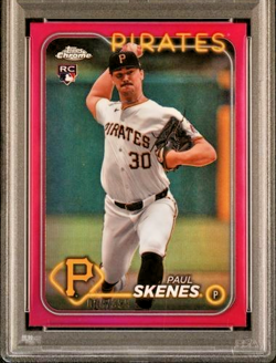 2024 Topps Chrome Upd. Rookie /399 Magenta Refractor #USC88 Paul Skenes RC PSA 9 - Image 3