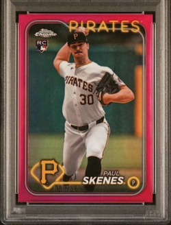 2024 Topps Chrome Upd. Rookie /399 Magenta Refractor #USC88 Paul Skenes RC PSA 9 - Image 4