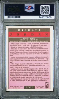 Michael Jordan 1991 Fleer "Pro-Visions" #2 - PSA 9 - MINT - GOAT - Image 2