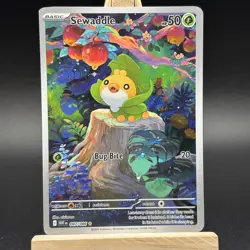 Pokemon Card - Sewaddle 087/086 - White Flare English - Illustration Rare - NM - Image 2