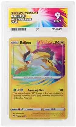 Pokemon TCG Raikou 050/185 Vivid Voltage Amazing Rare Holo Ace 9 - Image 1