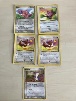 Pokemon TCG Normal Bundle - Skitty, Jigglypuff, Eevee X2, Rattata - Image 1