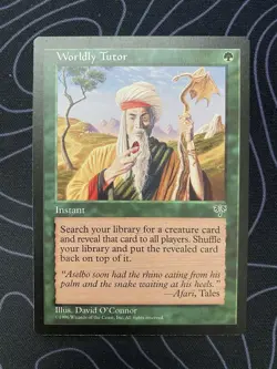 MTG 1x Worldly Tutor NM Mirage Magic The Gathering - Image 1