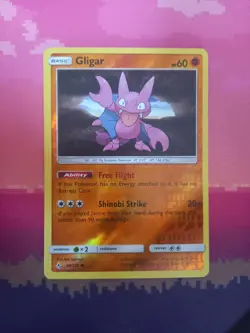Pokemon card Gligar 98/214 Reverse Holo Unbroken Bonds Near Mint - Image 1