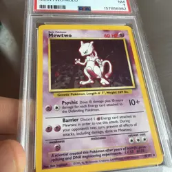 1999 POKEMON BASE SET UNLIMITED #10 MEWTWO-HOLO PSA 7 - Image 2