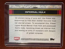 2026 Topps Chrome Marvel - INFERNAL HULK - #54 Aqua Refractor Card /199 - Image 2