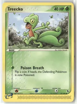 Pokemon Treecko - 75/109 Ruby and Sapphire Common - Image 1