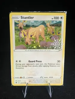 Sealed Pokemon TCG Stantler 125/189 Holiday Stamped Promo Card - Image 1