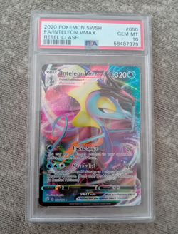 Pokemon TCG 2020 Rebel Clash Inteleon VMAX 050/192 Holo Full Art PSA 10 - Image 1