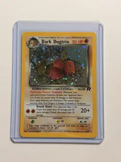 NOSTALGIC Dark Dugtrio 6/82 Team Rocket Holo ✨🌀Swirl and firework WOTC NM - Image 1