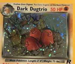 NOSTALGIC Dark Dugtrio 6/82 Team Rocket Holo ✨🌀Swirl and firework WOTC NM - Image 4