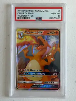 GEM MINT ULTRA RARE Charizard GX HOLO! PSA 10 2019 Pokemon Hidden Fates #9/68 - Image 1