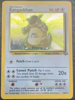 Kangaskhan Pokemon TCG WOTC Jungle 5/64 Holo Rare Unlimited Light Play LP - Image 1