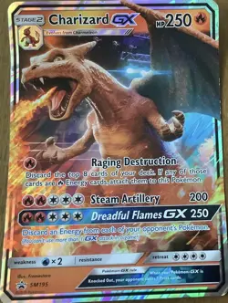 Pokemon TCG Charizard GX SM Black Star Promo SM195 Promo Foil - Image 1