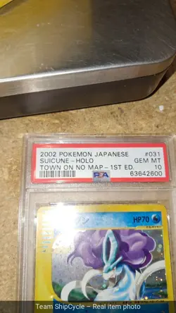 2002 POKEMON SUICUNEHOLO 1ST ED JP THE TOWN ON NO MAP 031 PSA 10 G2U - Image 2