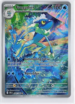 POKEMON TCG FROGADIER CHAOS RISING 089/086 HOLO ILLUSTRATION RARE NM - Image 1