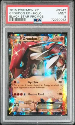 PSA 9 - 2015 Pokemon XY Black Star Promos XY42 Groudon EX- HOLO - Image 1