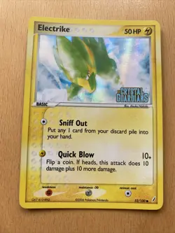 Electrike | 52/100 | Stamped Reverse Holo | EX Crystal Guardians | Pokemon | EX - Image 1