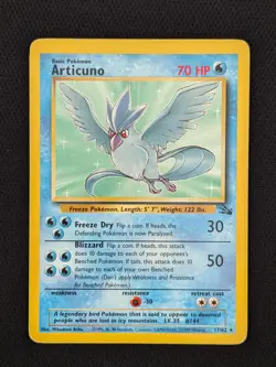 Articuno 17/62 Fossil Set Unlimited Pokemon Card WOTC TCG Non Holo - Image 1